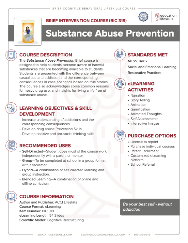 Brief Substance Abuse Prevention Education Lifeskills