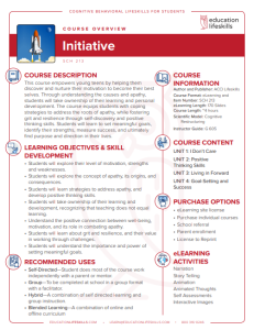 Initiative Course Overview